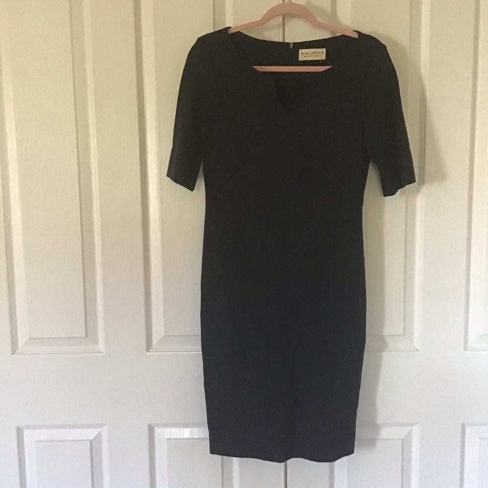 MM Lafleur navy blue sheath dress Sz 8